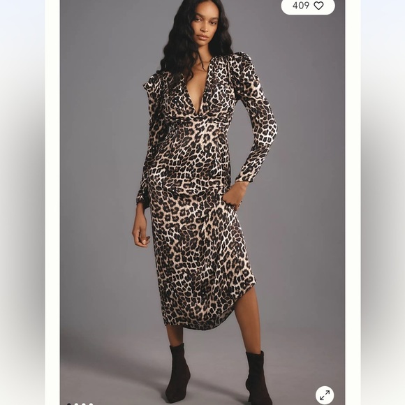 Farm Rio Leopard Midi Dress - Picture 1 of 9
